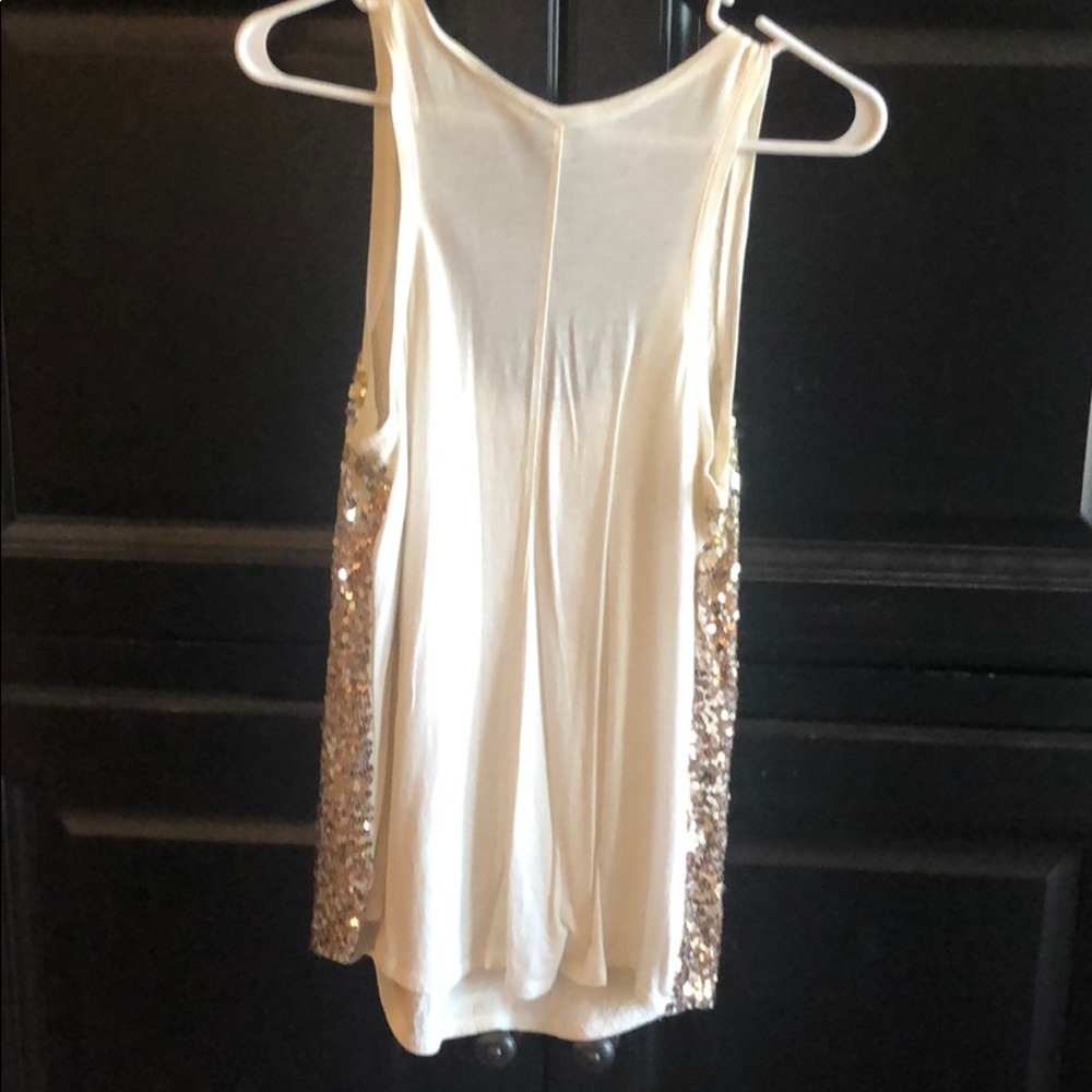 Express Gold Sequin Tank Size M - Picture 3 of 3